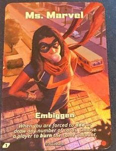 UNO Ultimate: Ms. Marvel  Embiggen Super Rare Foil Chase Card | Board Game  Accessory | BoardGameGeek