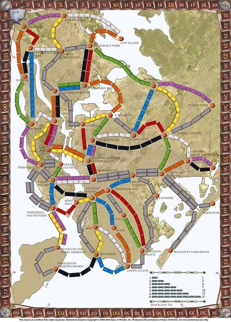 New York (fan expansion for Ticket Ride) | Game BoardGameGeek