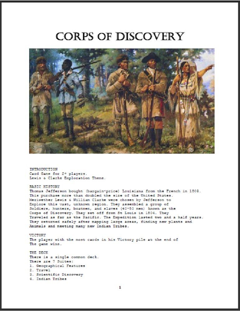 Corps of Discovery: A Game Set in the World of Manifest Destiny