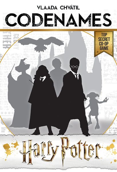 Codenames: Harry Potter, USAopoly, 2018 — front cover (image provided by the publisher)