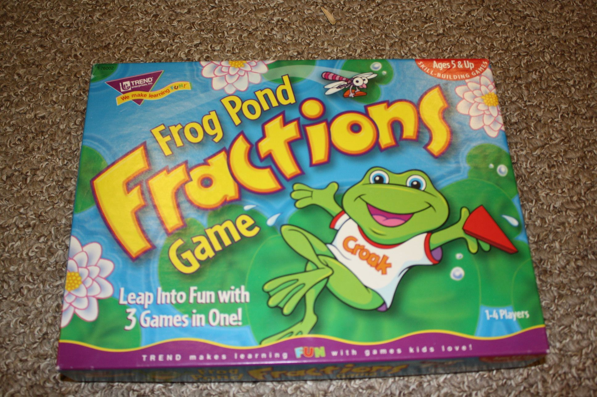 Frog Pond Fractions Game box art