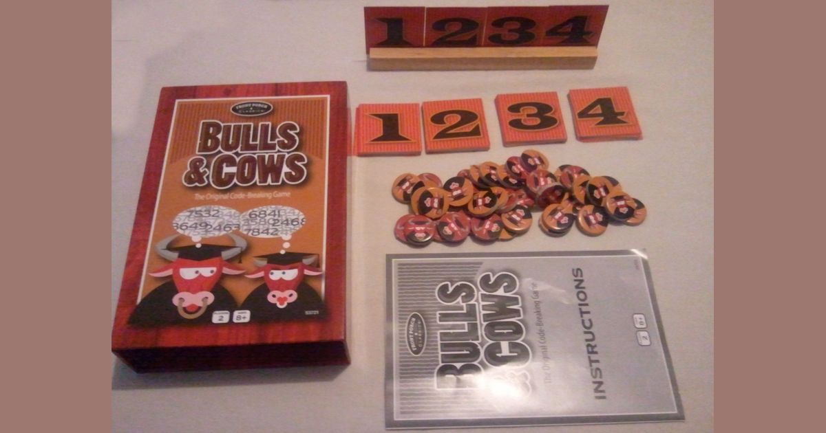 Bulls & Cows Board Game BoardGameGeek