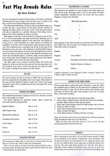 Fast Play Armada Rules