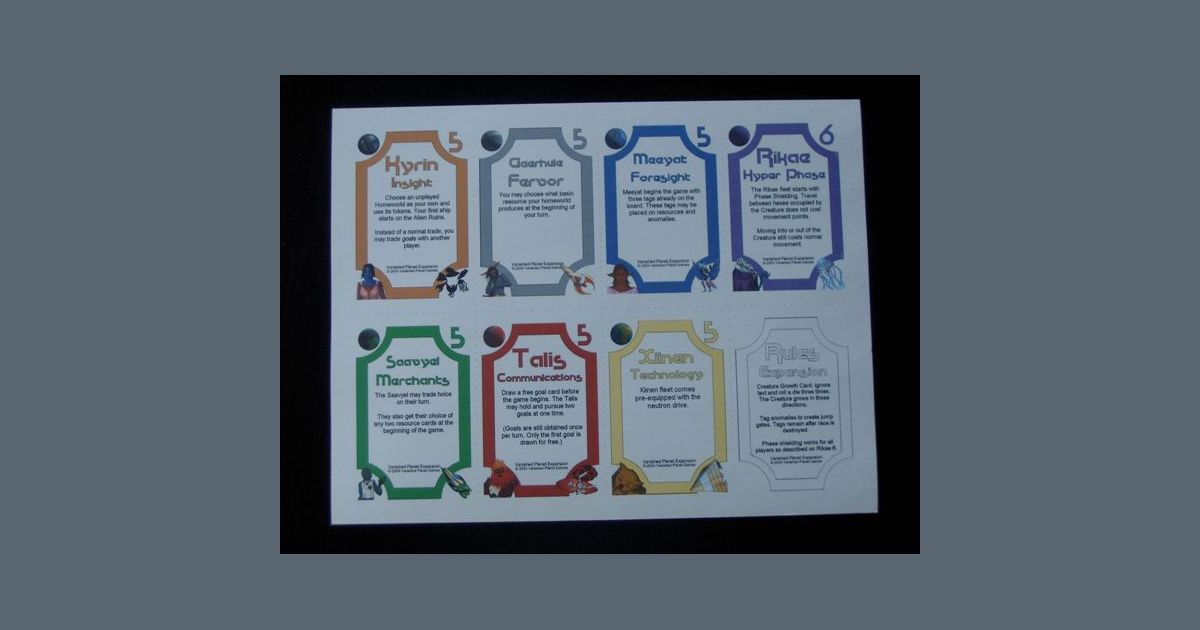 Vanished Racial Advantage Expansion Board Game BoardGameGeek