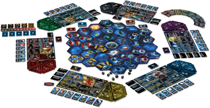Twilight Imperium (Fourth Edition), Fantasy Flight Games, 2017 — gameplay example — Photo by W Eric Martin on BoardGameGeek