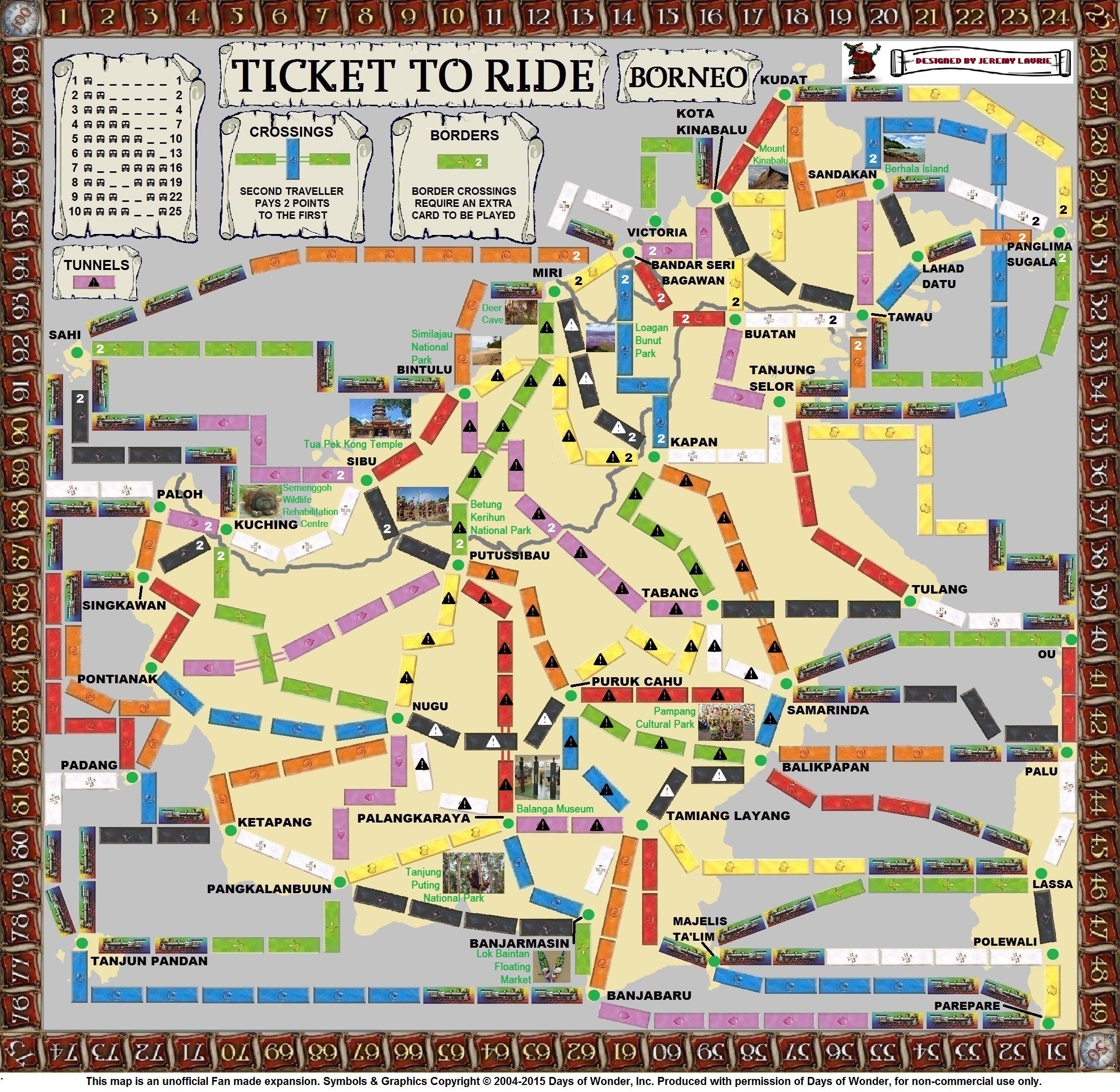 Borneo (fan expansion for Ticket to Ride)