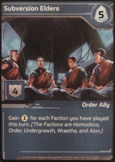 Shards of Infinity: Subversion Elders Promo Card