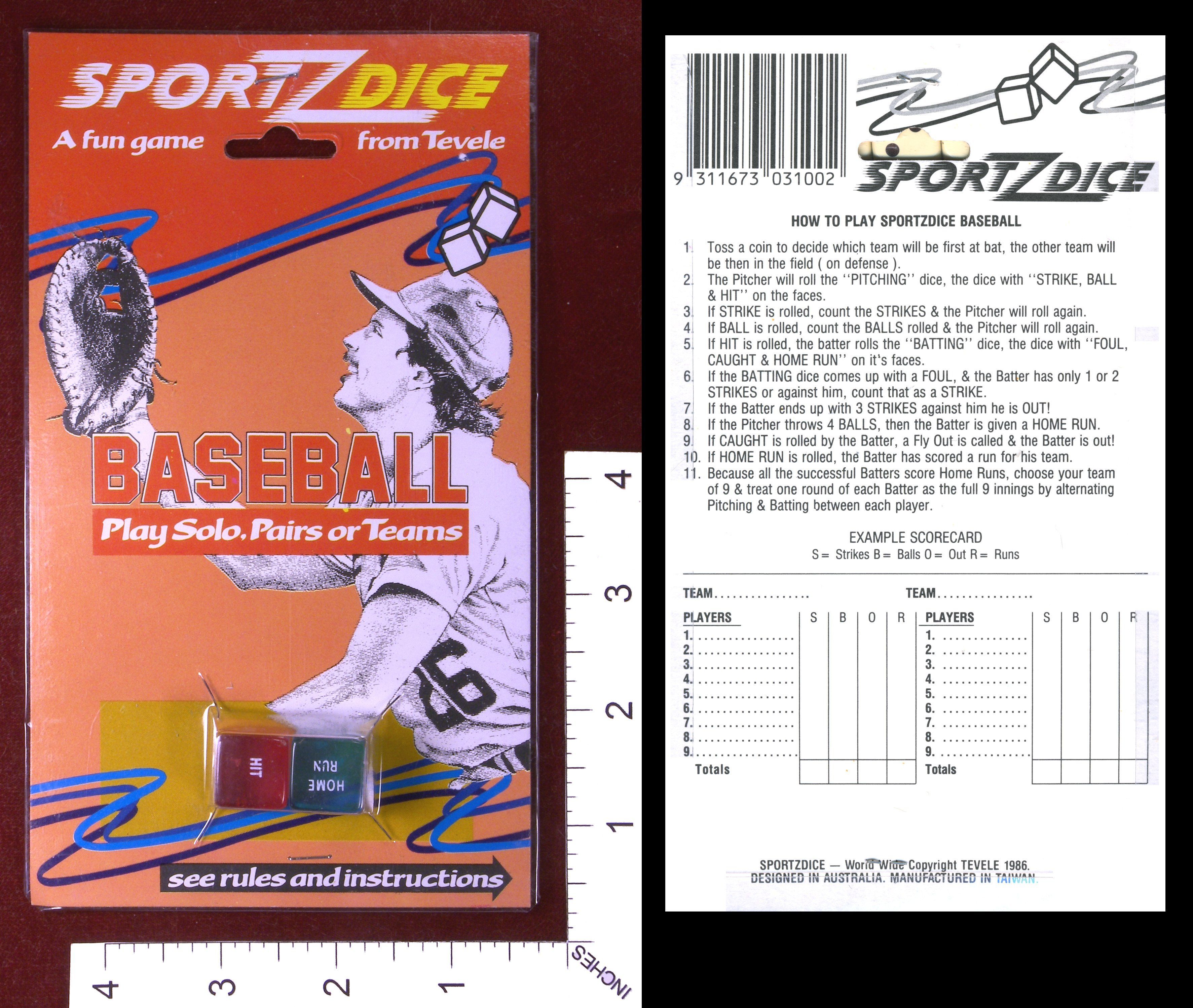 Sportz Dice: Baseball