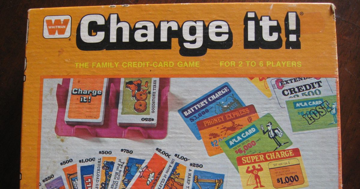 CHARGE IT! Crazy Credit Card Game Vintage Board Game 1996 2 to 4