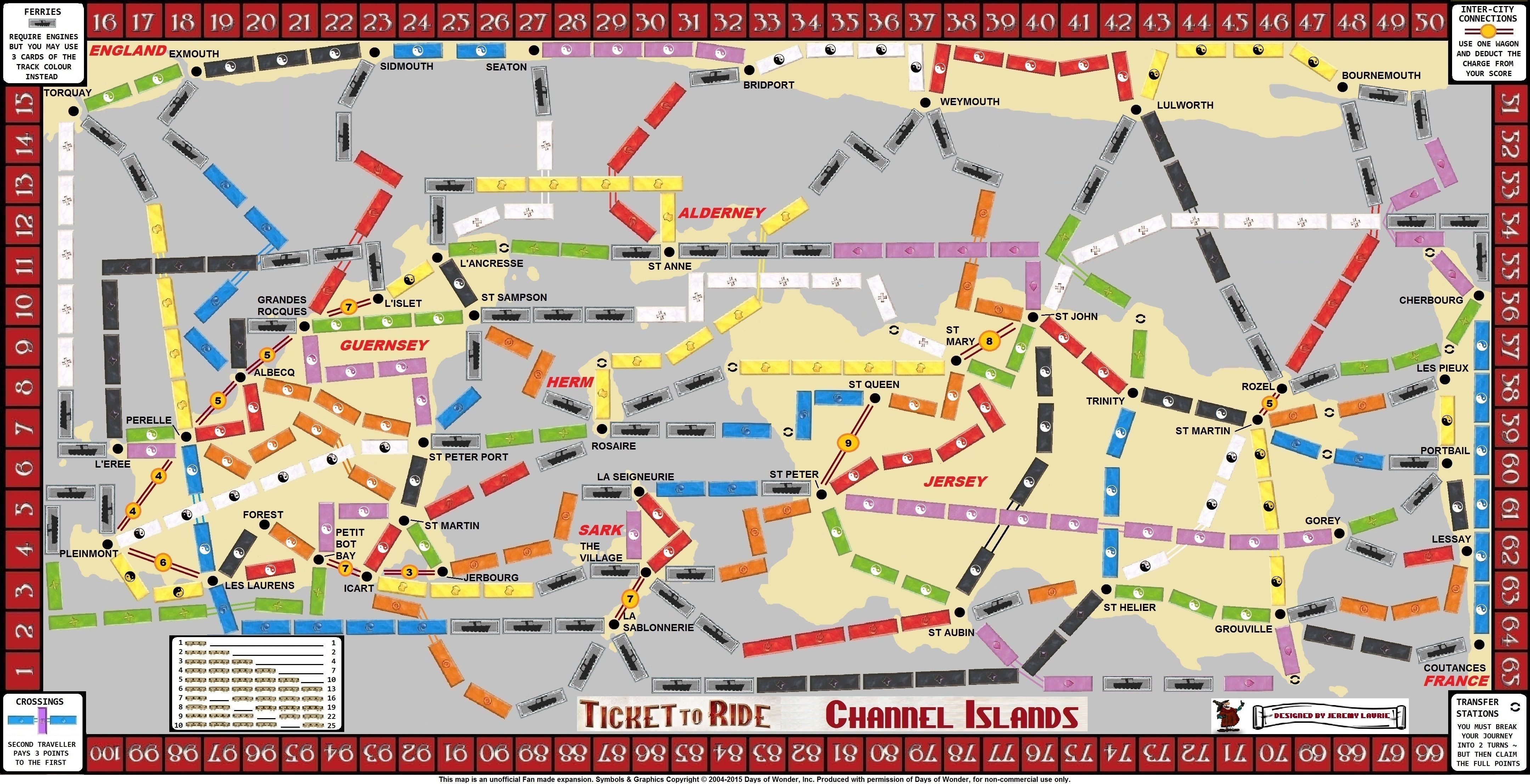 Channel Islands (fan expansion for Ticket to Ride) box art