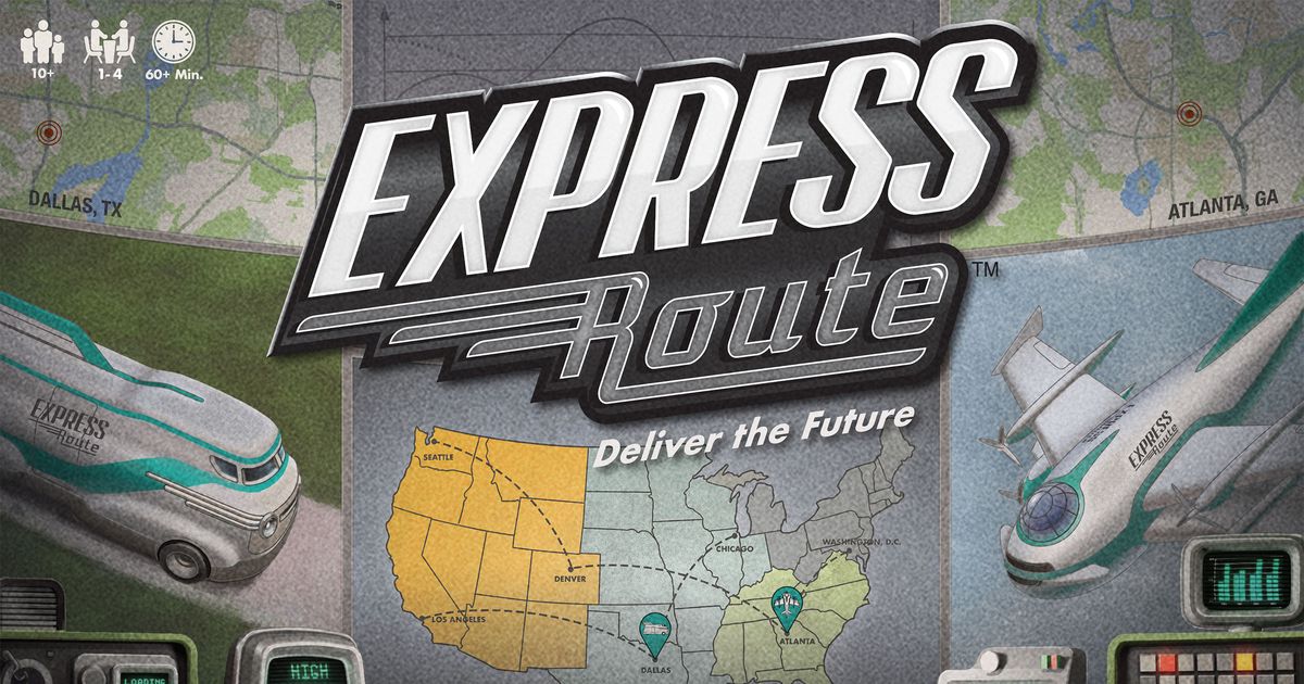  Express Route Board Game, Light Strategy Cooperative Board Game  for Adults and Family, Ages 10+, 1 to 4 Players, Average Playtime 60  Minutes, Made by The Op Games