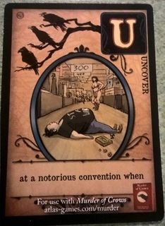 Murder of Crows: "At a notorious convention when" Promo Card