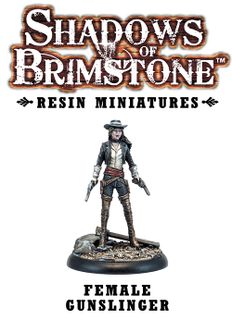 Shadows of Brimstone: Resin Female Gunslinger