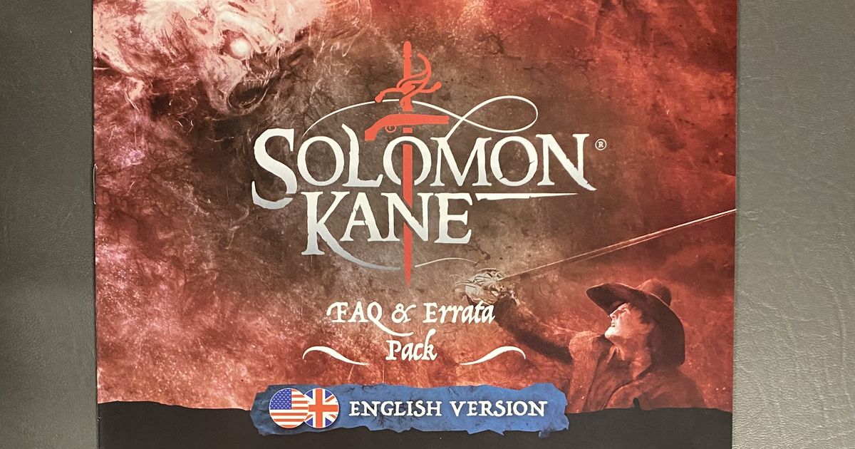 Solomon Kane: FAQ & Errata Pack, Board Game Accessory