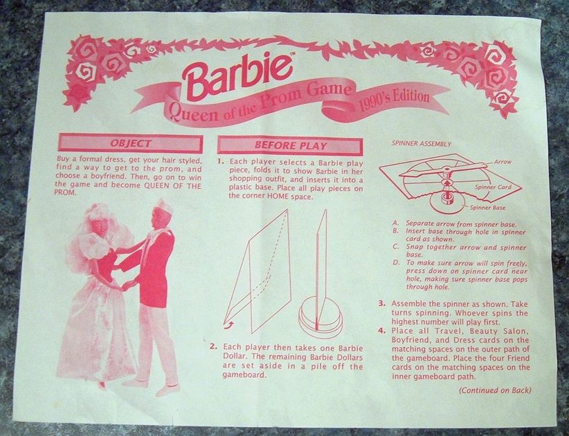 Barbie queen of the prom game 1990's edition on sale
