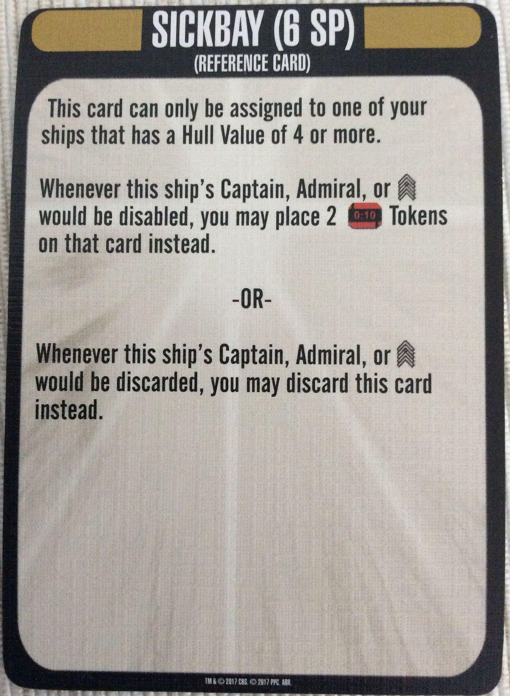 Star Trek: Attack Wing – Sickbay Ressource