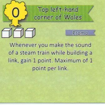 Board Game: Paperclip Railways: Top left-hand corner of Wales