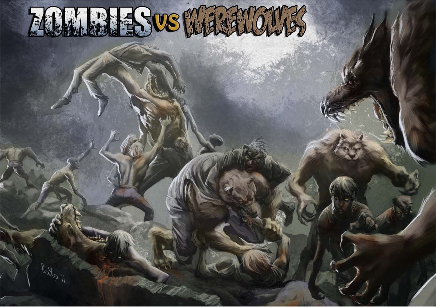 Zombies vs Werewolves doboz