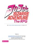 RPG Item: JoJo's Bizarre Adventure - The RPG