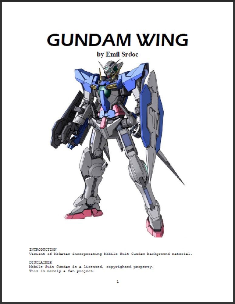 Coperta Gundam Wing