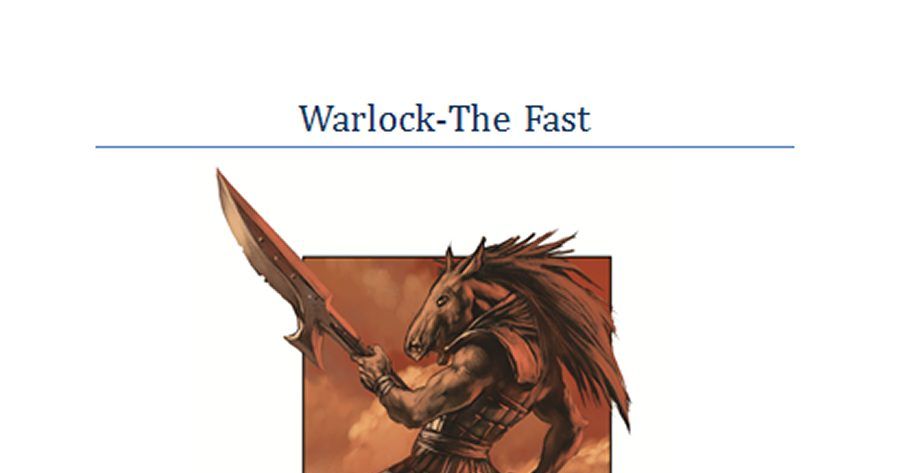 Warlock - The Fast | RPG Item | RPGGeek