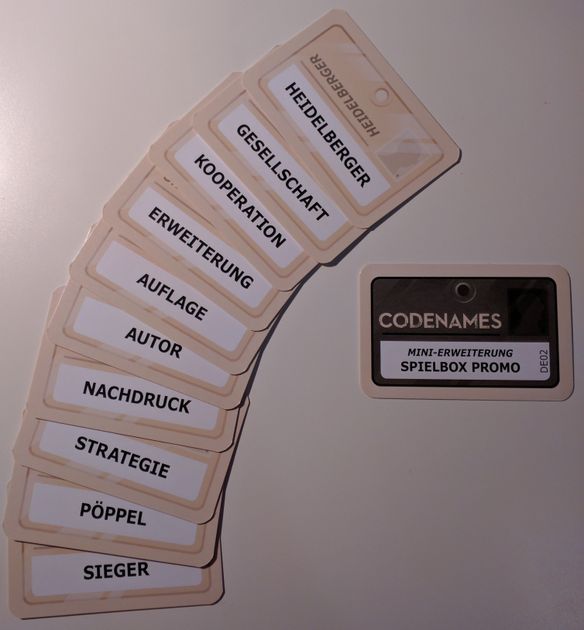 Extension pour Codenames Goodie Box Allemand Jeux Prix 2016 