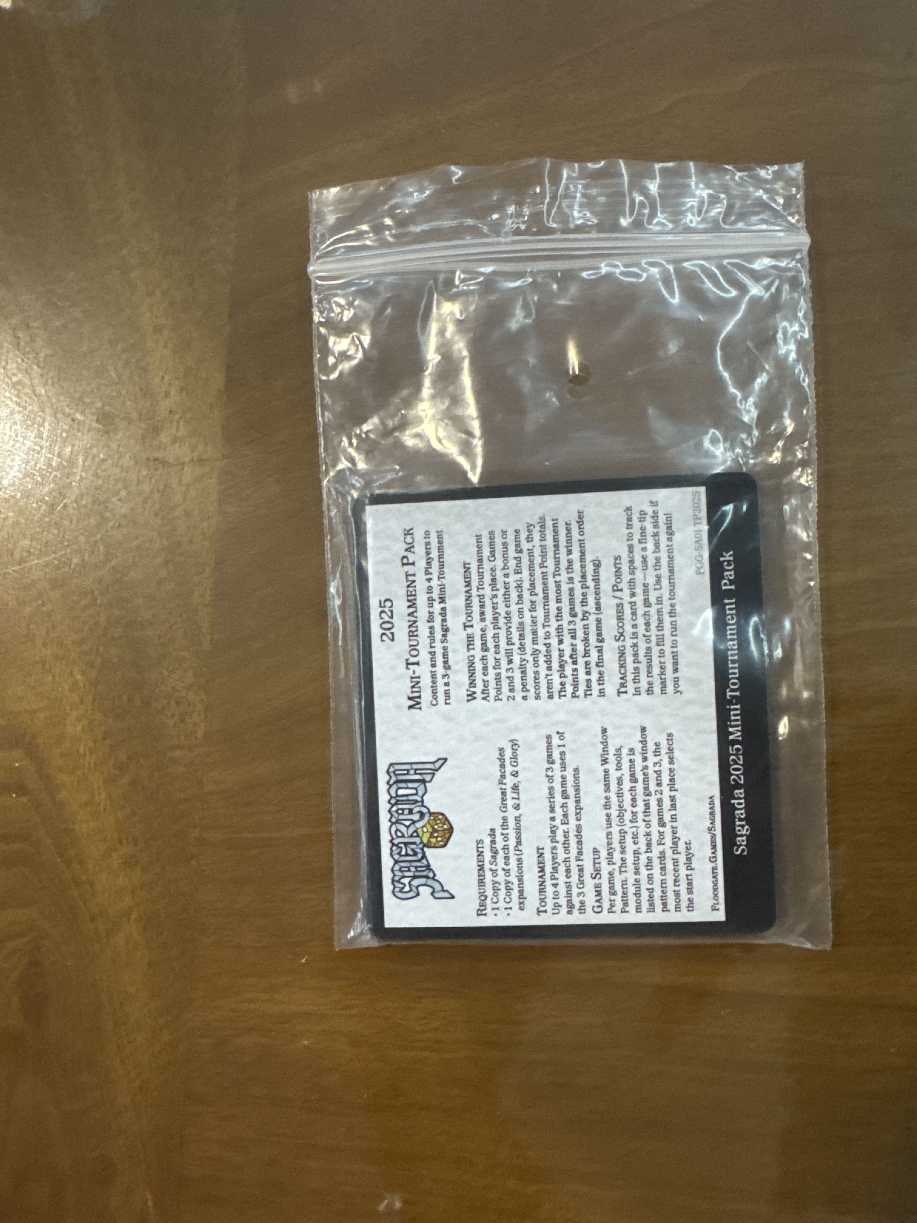 Sagrada: 2025 Mini-Tournament Pack (2025)