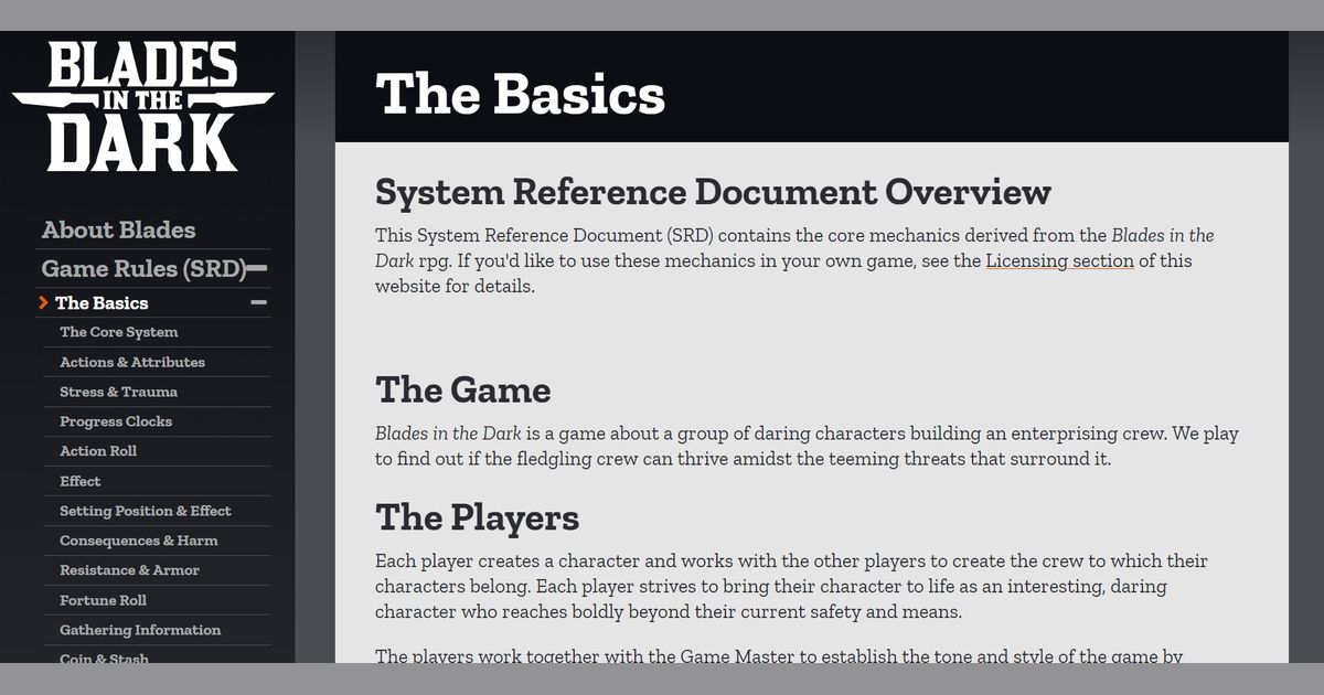 Blades in the Dark System Reference Document RPG Item RPGGeek