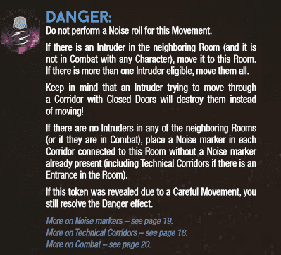 Danger token& careful move | Nemesis: Lockdown