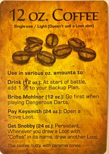 Too Many Bones: 12 oz. Coffee Promo Card