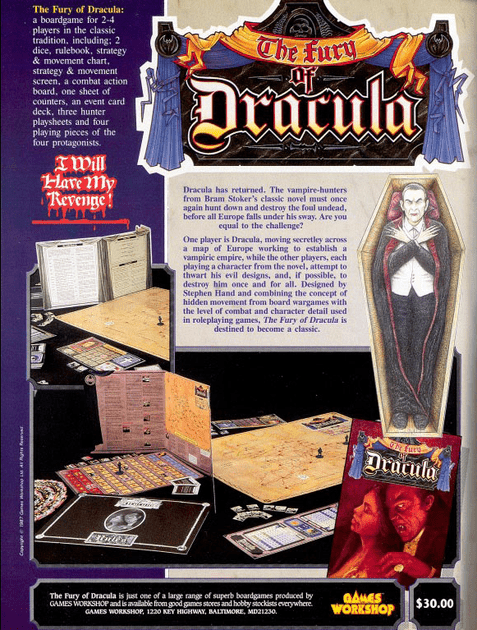 fury of dracula ebay