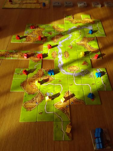 GREY Carcassonne double sided 50/100 score tiles OLD DESIGN 