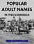 RPG Item: Popular Adult Names in 1930's America