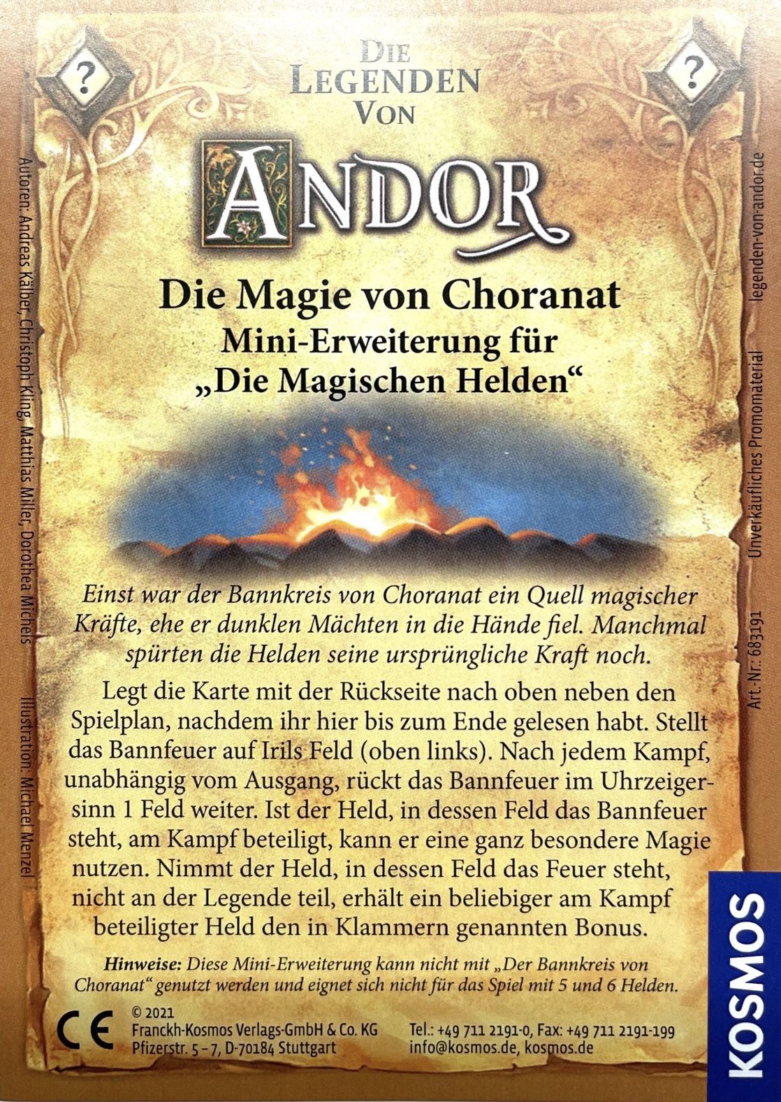 Die Legenden von Andor: Magische Helden – Die Magie von Choranat