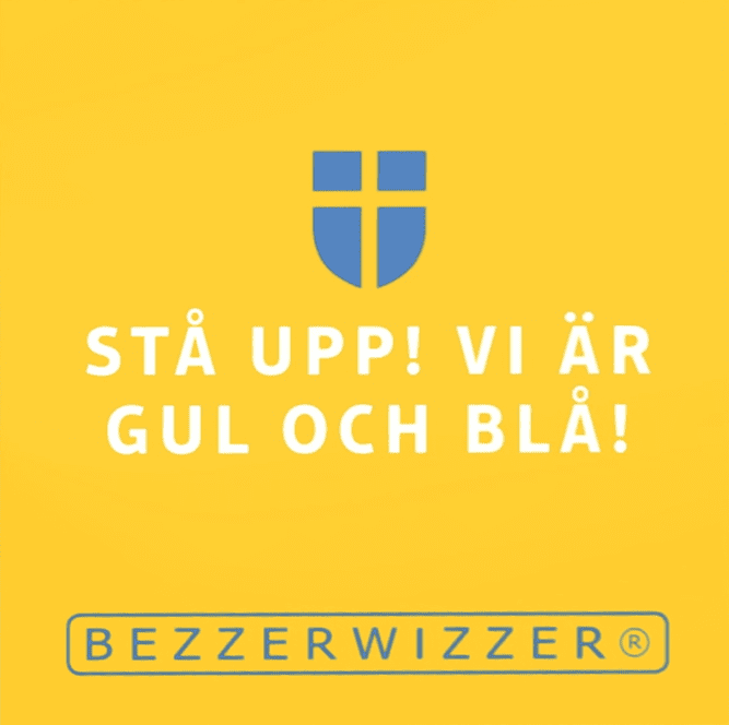 Bezzerwizzer Bricks: Stå upp! Vi är gul och blå!