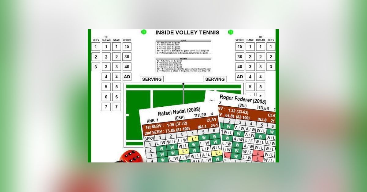 Inside Volley Tennis Board Game BoardGameGeek