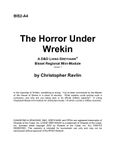 RPG Item: BIS2-A4: The Horror Under Wrekin