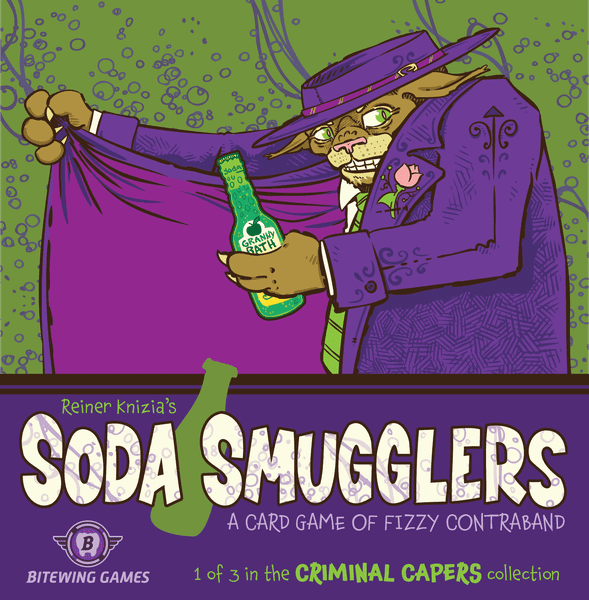 Soda Smugglers, Bitewing Games, 2022 — front cover (image provided by the publisher)