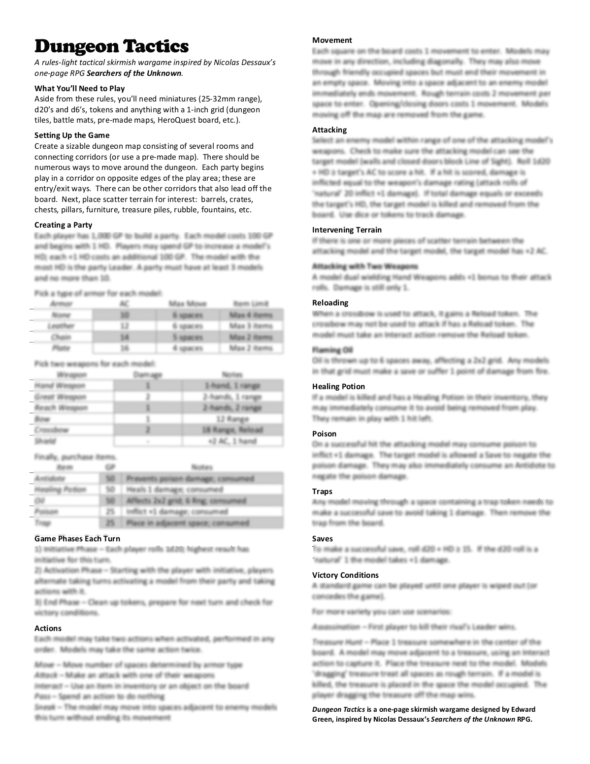 Dungeon Tactics