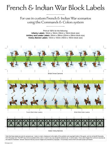 Custom Unit Labels for FIW Scenarios | Commands & Colors Tricorne: The ...