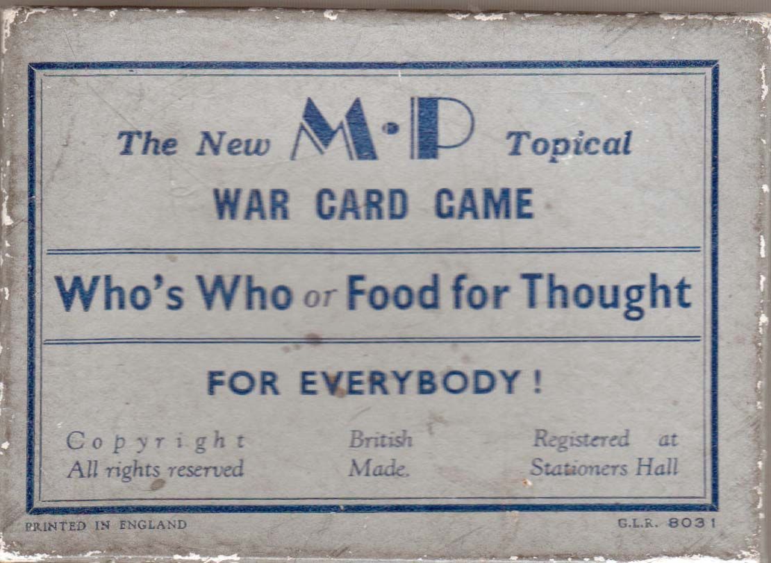 Who's Who or Food for Thought box art