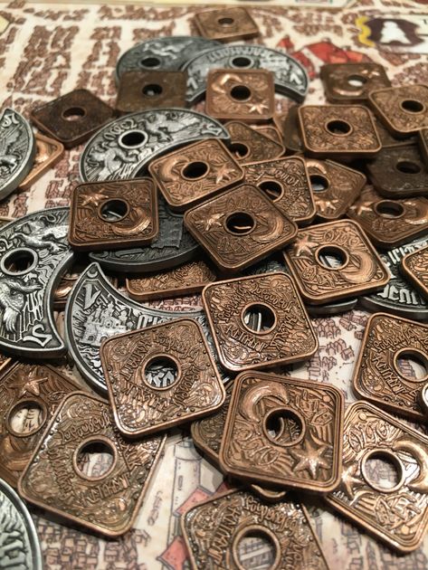 60 Broken Token Deepwater Metal Coins 