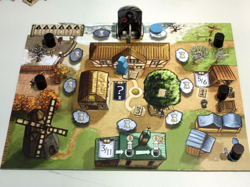 My Village (prototype), player board, at SpieleWahnsinn Herne 2015