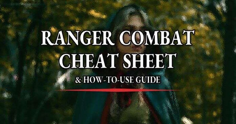 Ranger Combat Cheat Sheet | RPG Item | RPGGeek