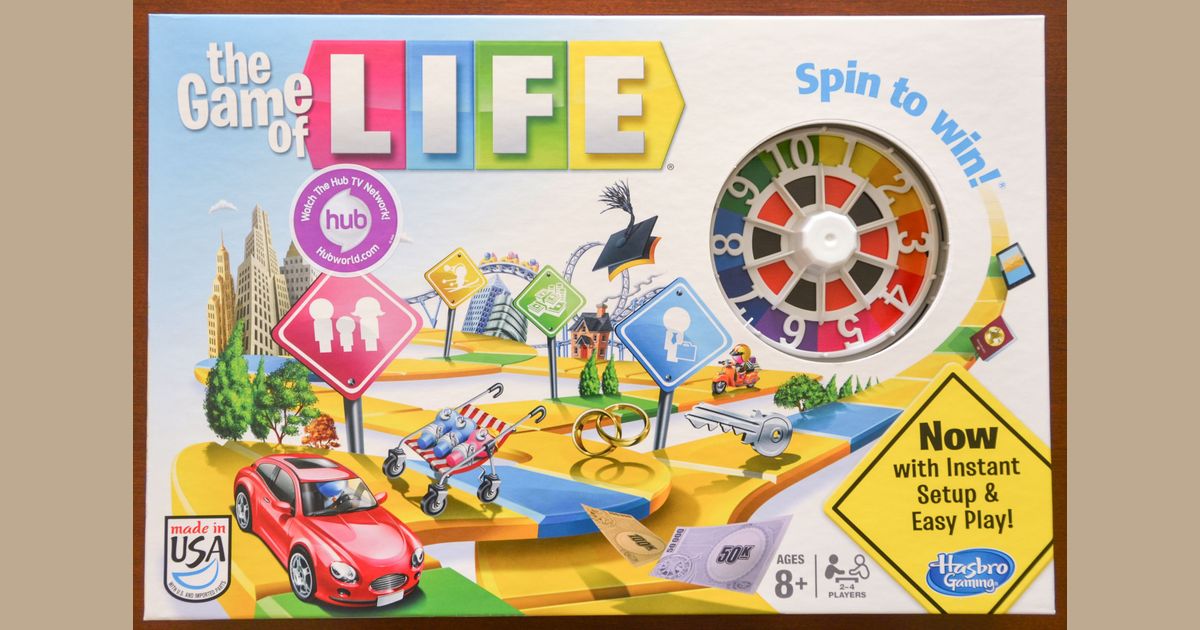 game of life board game stranded on desert island