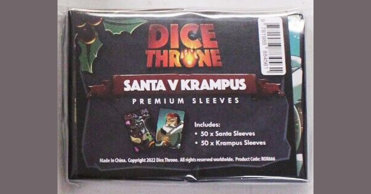 Dice Throne Premium Sleeves Santa v. Krampus Board Game Accessory BoardGameGeek