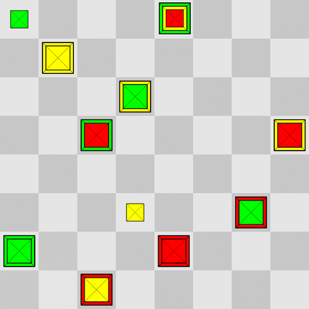Ricochet Pyramids playable with checkers: Ricochet Roombas | russblog