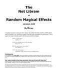 RPG Item: The Net Libram of Random Magical Effects Version 2.00