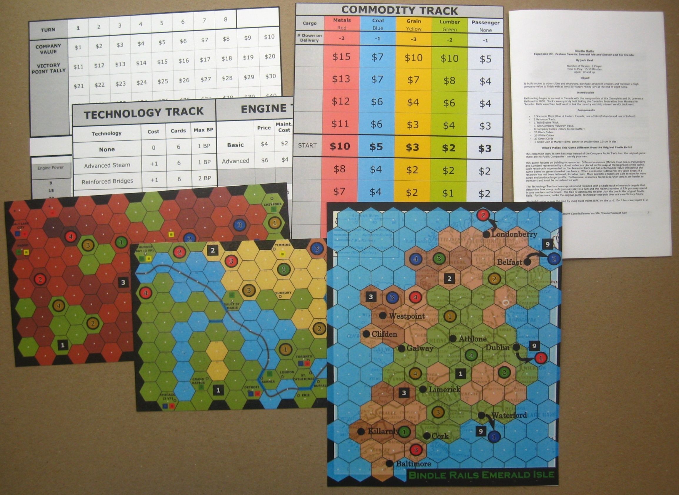 Bindle Rails Expansion #3: Eastern Canada, Denver and Rio Grande and Emerald Isle