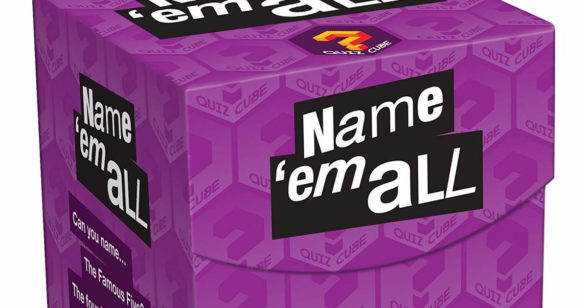 Quiz Cube Name 'em All Board Game BoardGameGeek